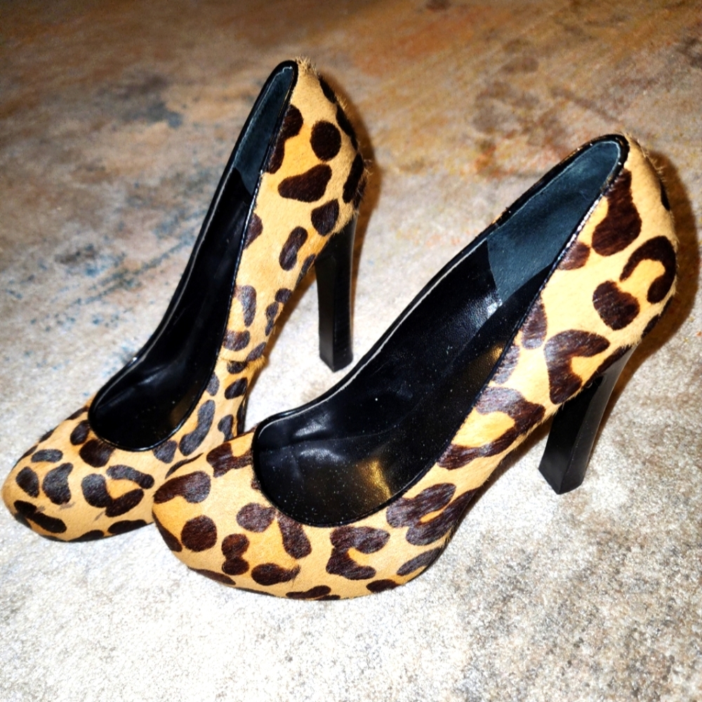 Bloomingdale's AQUA Brand Leopard Print Stilettos